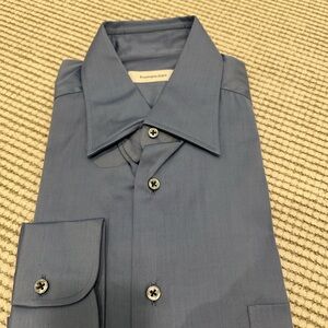 Ermenegildo Zegna Classic Blue Dress Shirt